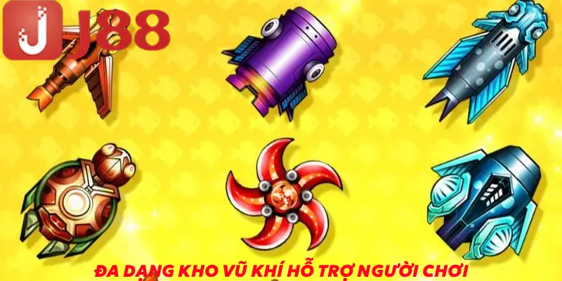 Đa dạng các vũ khí hỗ trợ người chơi